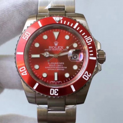 Replica Rolex Submariner Date 116610LN BP Stainless Steel Red Dial Swiss 2836-2