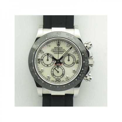 Replica Rolex Daytona Cosmograph 116519LN JH Stainless Steel Mother Of Pearl Dial Swiss 4130 Run 6@SEC