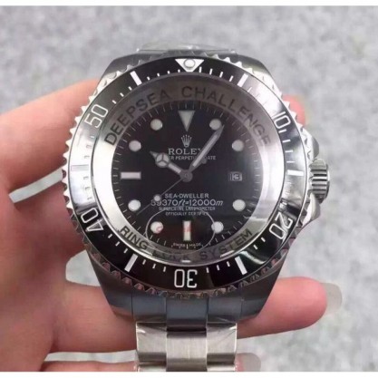 Replica Rolex Deepsea Challenge James Cameron V5 Stainless Steel Black Dial Swiss 2836-2