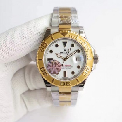 Replica Rolex Yacht-Master 40 116622 JF Stainless Steel & Yellow Gold White Dial Swiss 2836-2