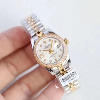 Replica Rolex Lady Datejust 28 279383RBR 28MM N Stainless Steel & Yellow Gold Mother Of Pearl Dial Swiss 2671