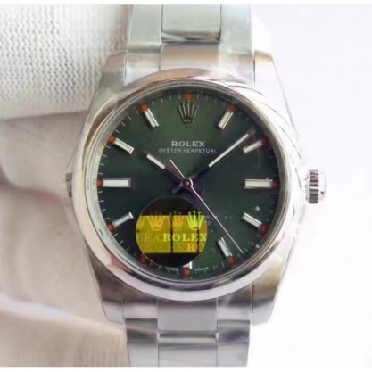 Replica Rolex Oyster Perpetual 39 114300 2018 UB Stainless Steel Green Dial Swiss 2836-2