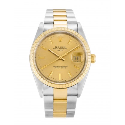 UK Yellow Gold Rolex Replica Oyster Perpetual Date 15223-34 MM