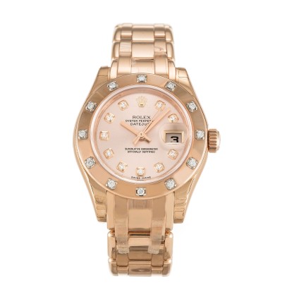 UK Rose Gold set with Diamonds Rolex Replica Pearlmaster 80315-29 MM